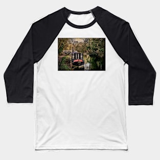 Moored Narrowboats At Newbury Baseball T-Shirt